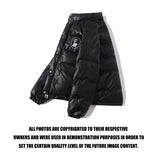 Bathing Ape Coat Leather Cotton-Padded Coat for Boys and Girls Winter