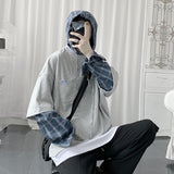 Men Hoodie Hooded Sweater Men Autumn and Winter Wild Hong Kong Style Loose