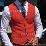 Men's Suits Vests Men's Business Slim Casual