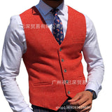 Men's Suits Vests Men's Business Slim Casual