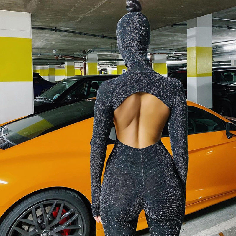 Women Jumpsuit Women's Spring Clothing Long Sleeve Turtleneck