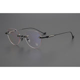 CHH Chrome Hearts Glasses Frameless Pure Titanium Glasses Frame Personalized Business