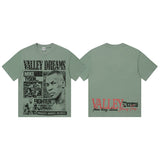 Vally men's short-sleeve t-shirt - washed, streetwear print, european & american style