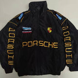 F1 Racing Suit Racing Suit College Style/Retro Style Autumn and Winter Cotton-Padded Coat Full Embroidery