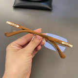 CHH Chrome Hearts Glasses Frame Vintage Frameless Punched Personality Ultra Light Thick Temple