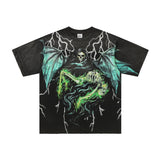 European and american valley retro pure cotton t-shirt for men - streetwear hip-hop print