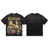 Vally men's short-sleeve t-shirt - washed, streetwear print, european & american style