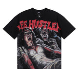 Life hustlers hot diamond printingpure cotton t-shirt g