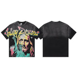 Vally men's short-sleeve t-shirt - washed, streetwear print, european & american style
