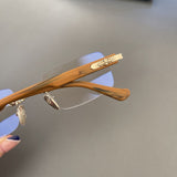 CHH Chrome Hearts Glasses Frame Vintage Frameless Punched Personality Ultra Light Thick Temple