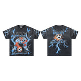 Valley men's t-shirt - short sleeve, washed print, 100% cotton streetwear
