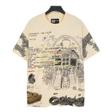 Men's youth t-shirt with rhinestone print, 100% cotton, american retro style