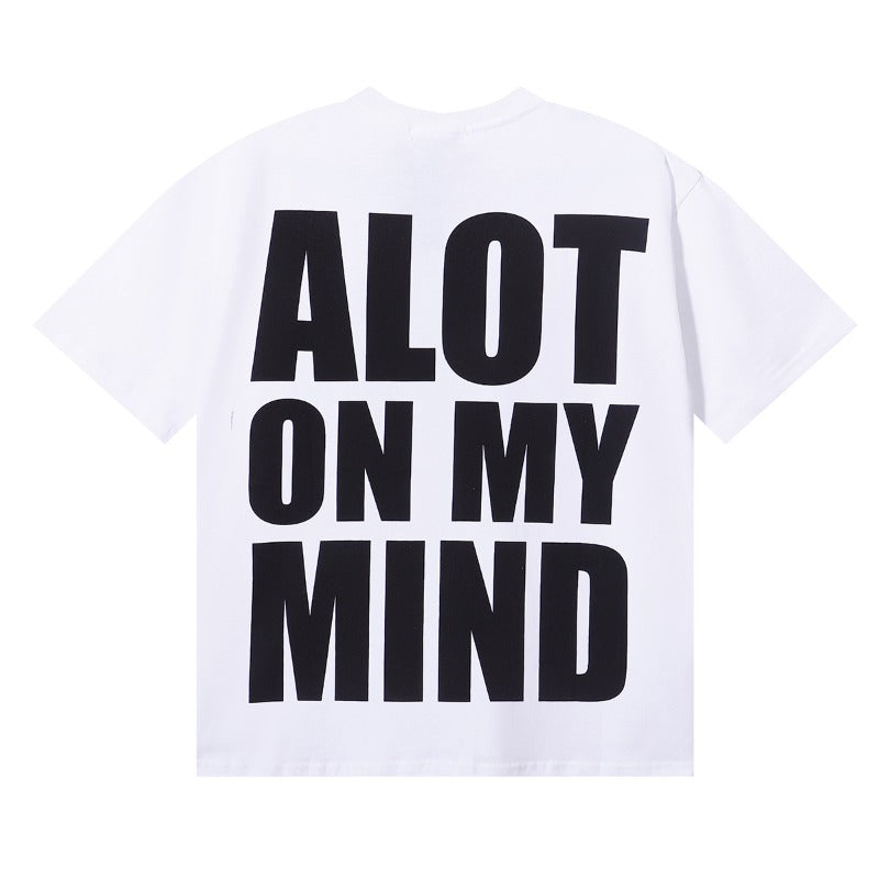 American satoshi direct-print letter graphic 100% cotton t-shirt