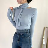 Women Long Sleeve Shirt Bottoming Shirt T-shirt Tights Top for Women