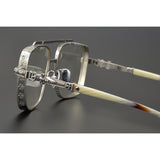 CHH Chrome Hearts Glasses Versatile pure titanium square frame sunglasses frame large face myopia glasses frame