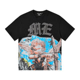 Men's t-shirt with rhinestone print, 100% cotton, american vintage style