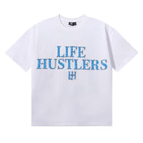 Life hustlers direct injection letterprintingpure cotton t-shirtg