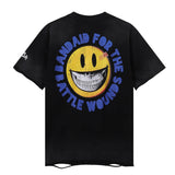Rough play hot diamond washed printingpure cotton t-shirt g