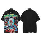Godspeed men's short-sleeve t-shirt - washed print, hotfix rhinestone detail, streetwear style