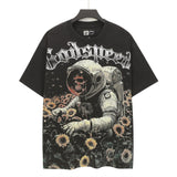 Godspeed men's short-sleeve t-shirt - washed print, hotfix rhinestone detail, streetwear style