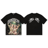 Mixed emotion cross-border t-shirt rhinestone printingg pure cottonprinting