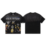 Vally men's short-sleeve t-shirt - washed, streetwear print, european & american style