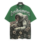 Godspeed men's short-sleeve t-shirt - washed print, hotfix rhinestone detail, streetwear style