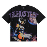 Life hustlers american hot diamond direct injection printing pure cotton t-shirt g