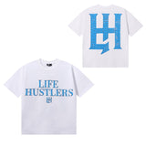 Life hustlers direct injection letterprintingpure cotton t-shirtg