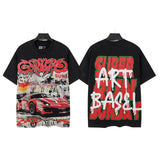 Godspeed men's short-sleeve t-shirt - washed print, hotfix rhinestone detail, streetwear style