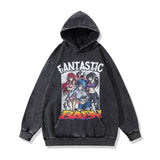 Unisex Vintage Hoodie Sweater Vintage Print Loose Hoodie