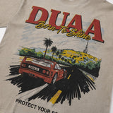Washed and distressed printed valley vintage cotton t-shirt