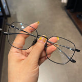 CHH Chrome Hearts Glasses Pure Titanium Ultra-light Square Gold Silk Edge Big Face Myopia Glasses Frame