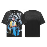 Men's t-shirt with rhinestone print, 100% cotton print