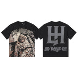 Life hustlere short-sleeved t-shirt men's pure cotton street printing fashion