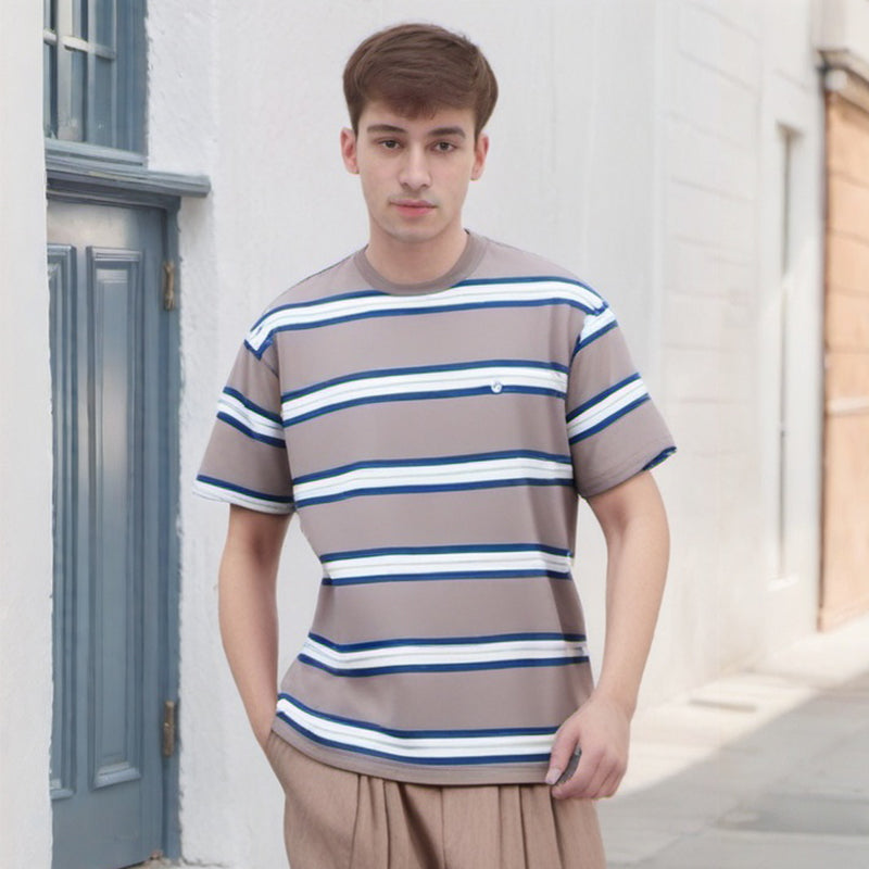 Men's T-shirt Striped Short-Sleeved T-shirt