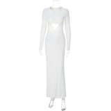 Homecoming Dresses Tight Fashion Hollow Slim Fit Solid Color Dress
