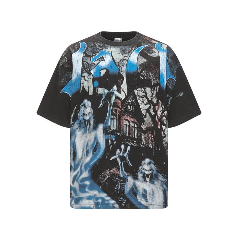 Vale forever t-shirt men's direct injection american hip hop printing g pure cotton