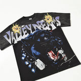 Men's t-shirt with rhinestone print, 100% cotton print