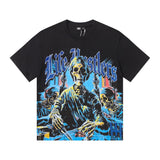 Life hustlere short-sleeved t-shirt men's pure cotton street printing fashion