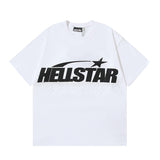 Men's short-sleeve t-shirt - washed print with hotfix rhinestones - 100% cotton - premium quality