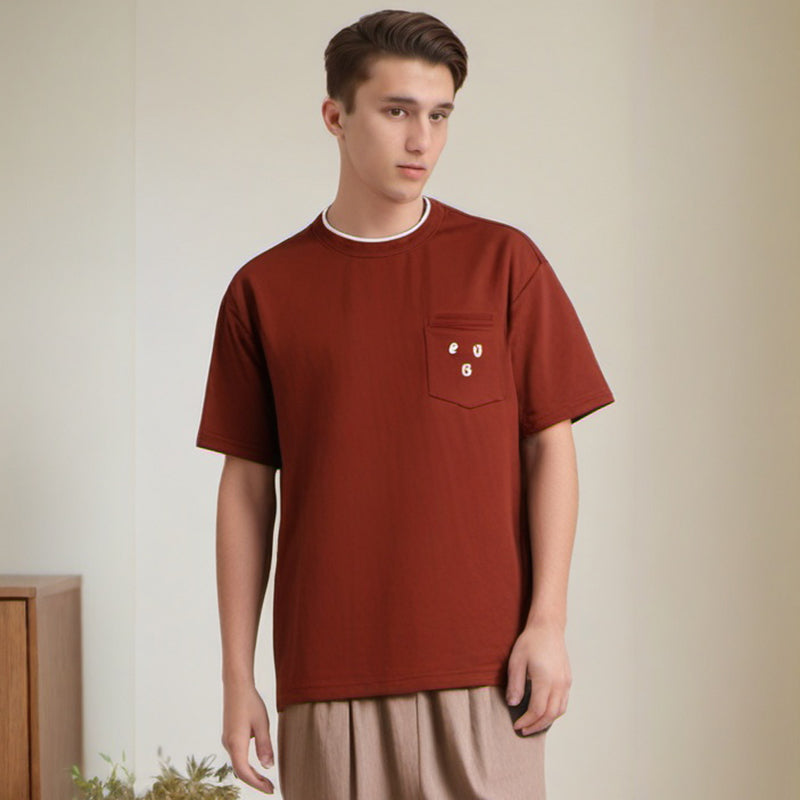 Men T Shirts Retro Alphabet Printed Half Sleeve