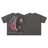 Men's t-shirt with rhinestone print, 100% cotton print