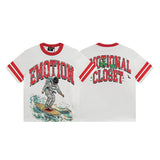 Mixed emotion men's t-shirt - short sleeve, hotfix rhinestone print, 100% cotton