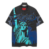 Godspeed men's short-sleeve t-shirt - washed print, hotfix rhinestone detail, streetwear style