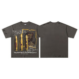 Men's t-shirt with rhinestone print, 100% cotton print