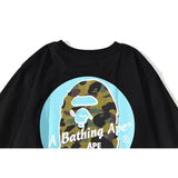 Bathing Ape T Shirt Back Printing Men and Women Fashion Short Sleeve Top