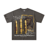 Men's t-shirt with rhinestone print, 100% cotton print