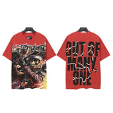Men's youth t-shirt with rhinestone print, 100% cotton, american retro style