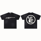 Hip-hop streetwear short sleeve tee - 100% cotton street print